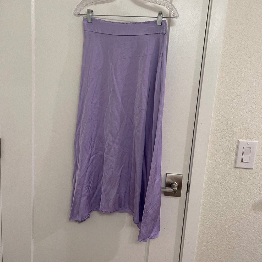 Brand Bazar Silk Blend Italian Euro Maxi Skirt Purple Luxury Fairycore Whimsey